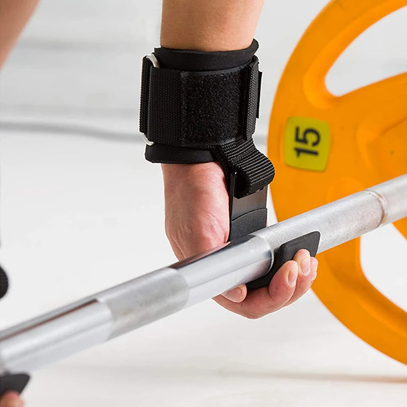 Weight Lifting Hooks with Wrist Straps EnjoyingLeb Online