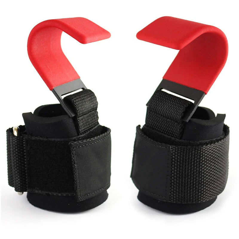 Weight Lifting Hooks with Wrist Straps EnjoyingLeb Online