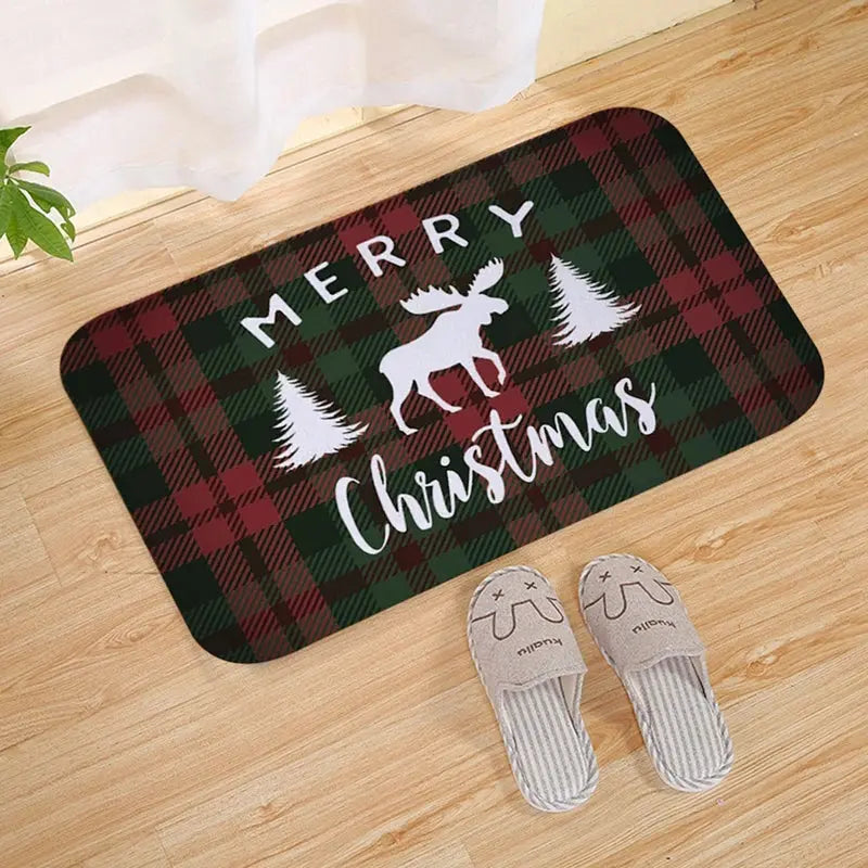 Christmas Door Mat Santa Claus Outdoor Carpet Merry Christmas Decorations For Home 2025 Navidad Xmas Ornament New Year 2026 EnjoyingLeb Online