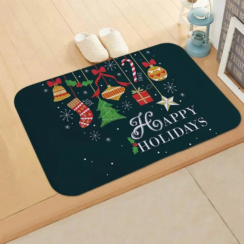 Christmas Door Mat Santa Claus Outdoor Carpet Merry Christmas Decorations For Home 2025 Navidad Xmas Ornament New Year 2026 EnjoyingLeb Online