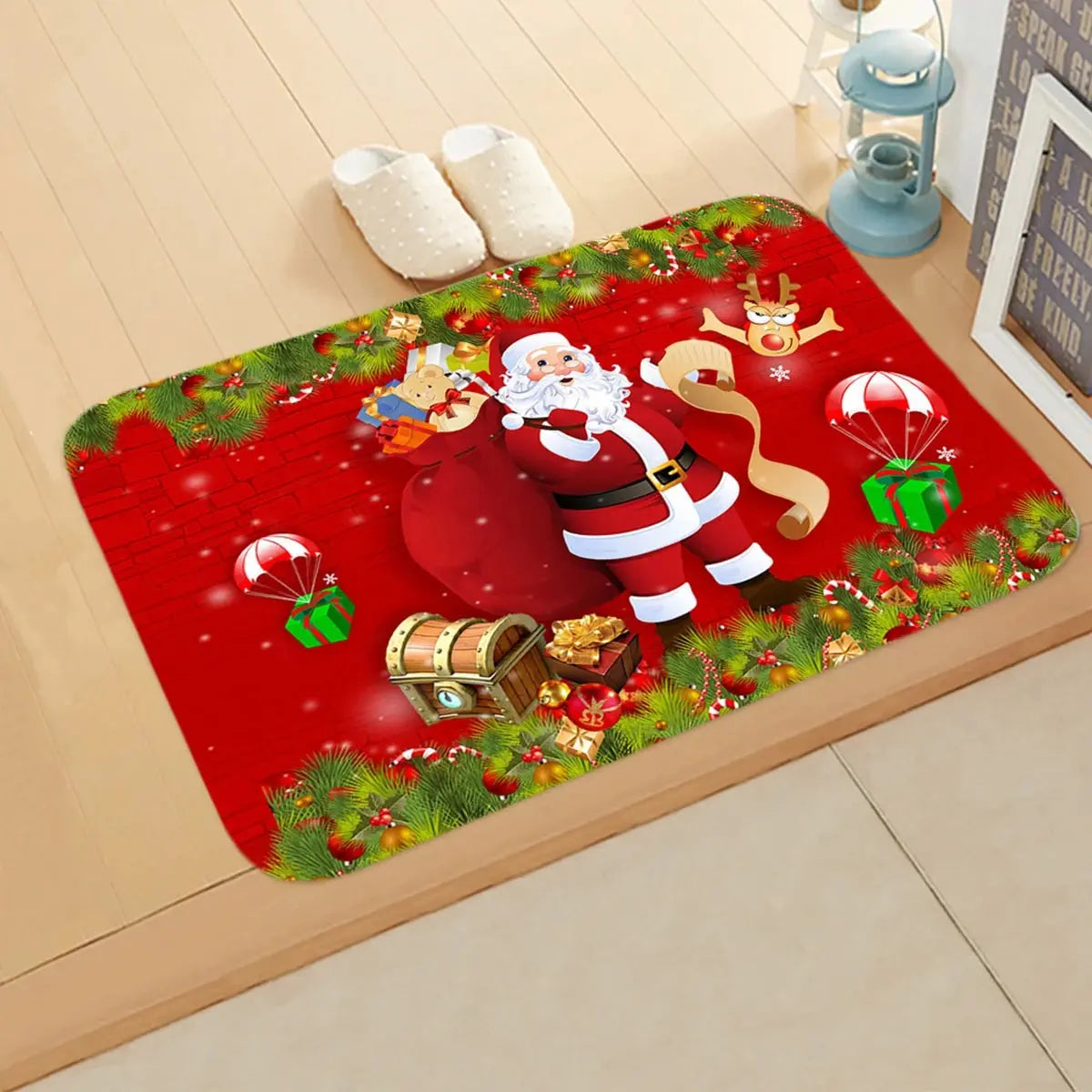 Christmas Door Mat Santa Claus Outdoor Carpet Merry Christmas Decorations For Home 2025 Navidad Xmas Ornament New Year 2026 EnjoyingLeb Online