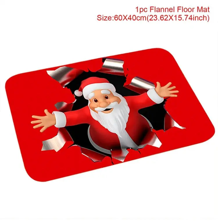 Christmas Door Mat Santa Claus Outdoor Carpet Merry Christmas Decorations For Home 2025 Navidad Xmas Ornament New Year 2026 EnjoyingLeb Online