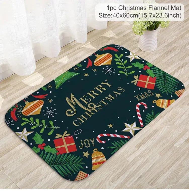 Christmas Door Mat Santa Claus Outdoor Carpet Merry Christmas Decorations For Home 2025 Navidad Xmas Ornament New Year 2026 EnjoyingLeb Online