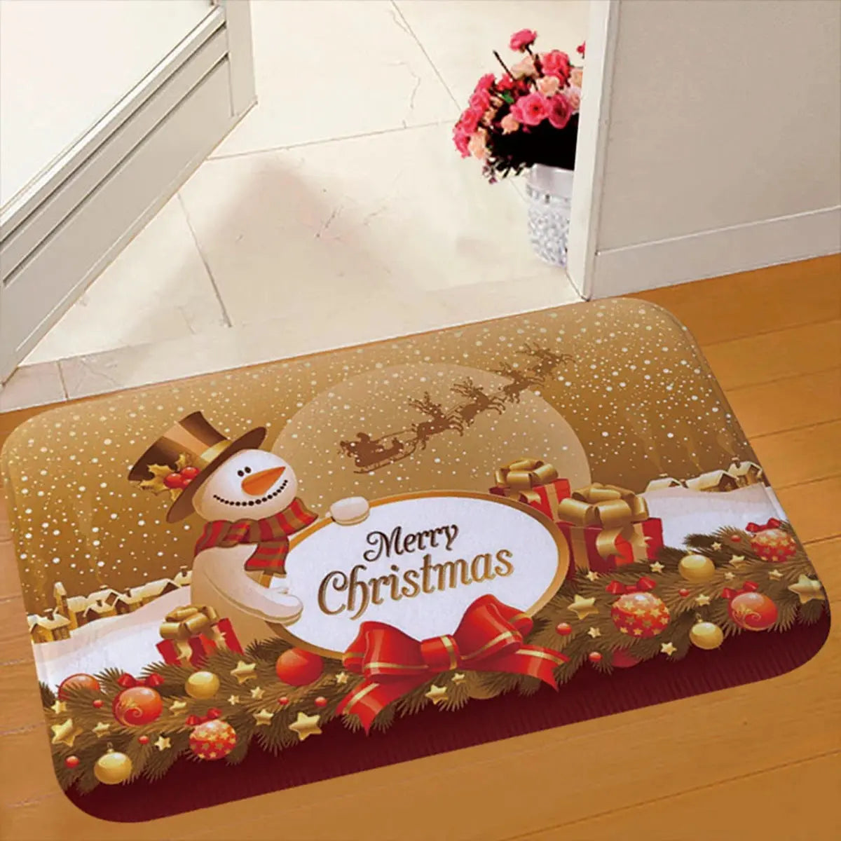 Christmas Door Mat Santa Claus Outdoor Carpet Merry Christmas Decorations For Home 2025 Navidad Xmas Ornament New Year 2026 EnjoyingLeb Online