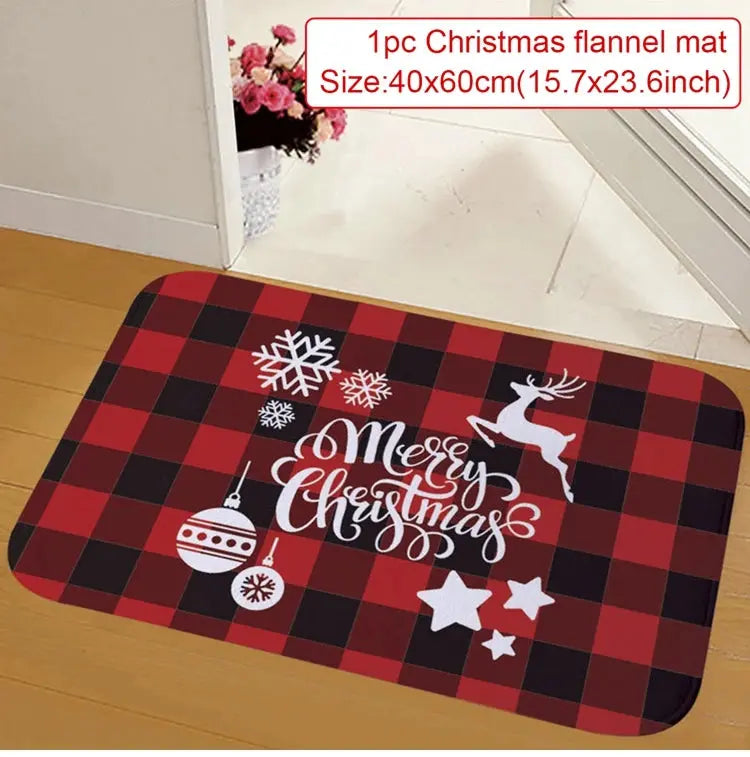 Christmas Door Mat Santa Claus Outdoor Carpet Merry Christmas Decorations For Home 2025 Navidad Xmas Ornament New Year 2026 EnjoyingLeb Online