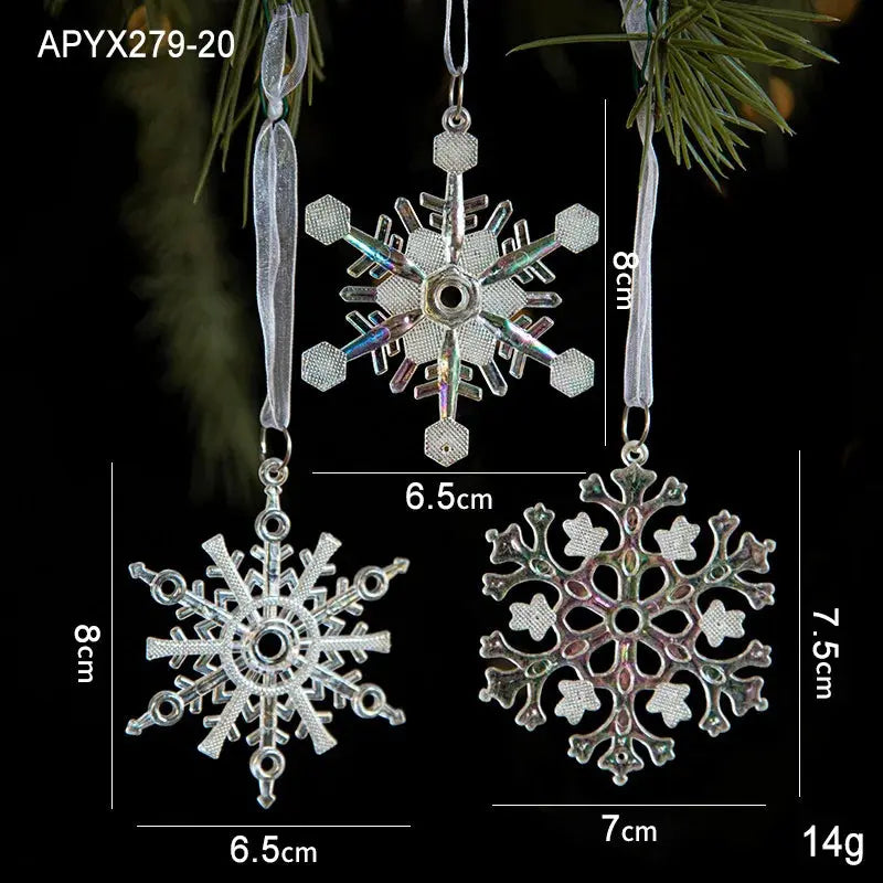 Christmas Decoration Crystal Acrylic Snowflake Reindeer Christmas Tree Hanging Pendant Christmas Atmosphere Home Decoration EnjoyingLeb Online