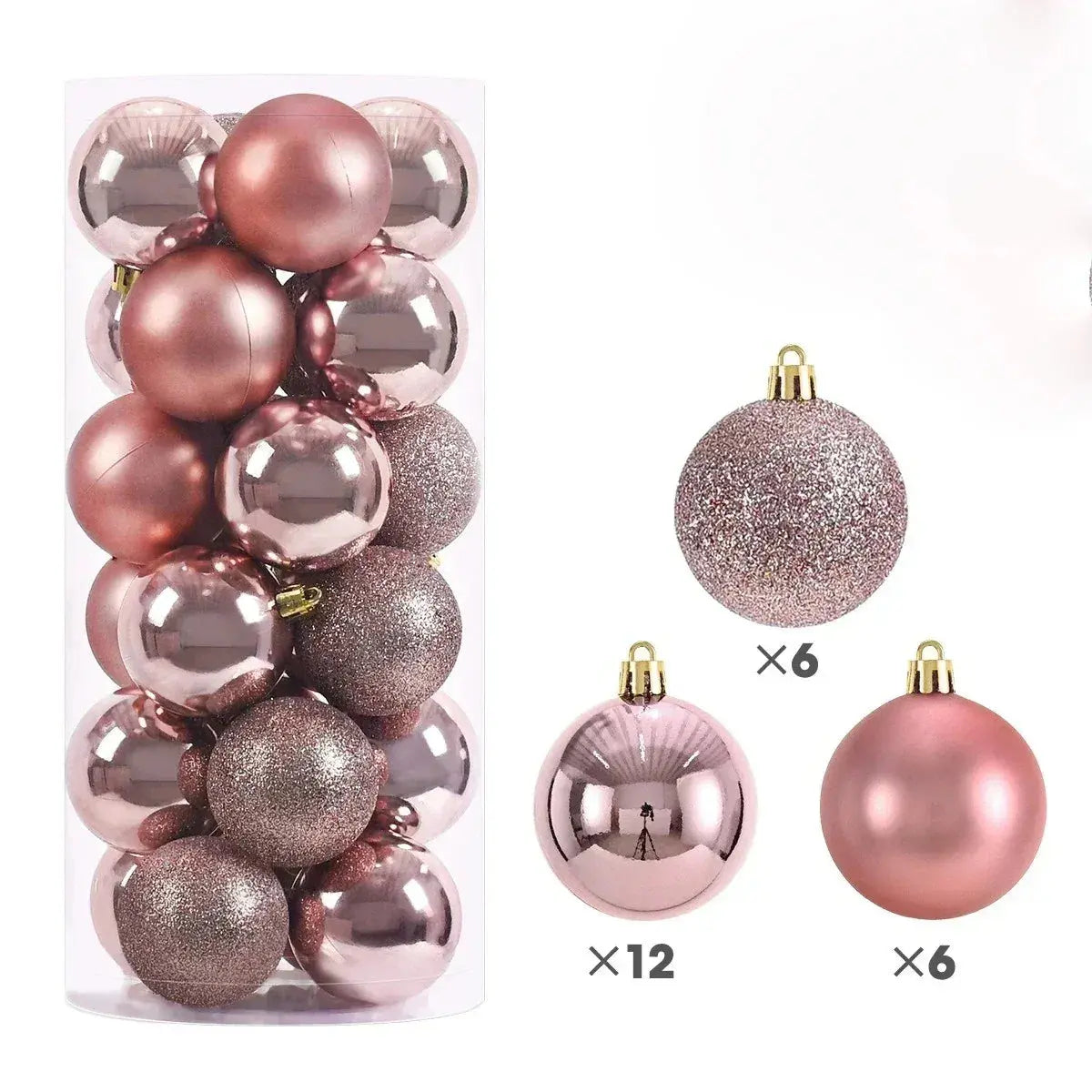 24Pcs 3/4/6CM Christmas Balls Hanging Christmas Tree Pendant Ornaments for Party Decor New Year Navidad Gifts 2026 Accessories EnjoyingLeb Online