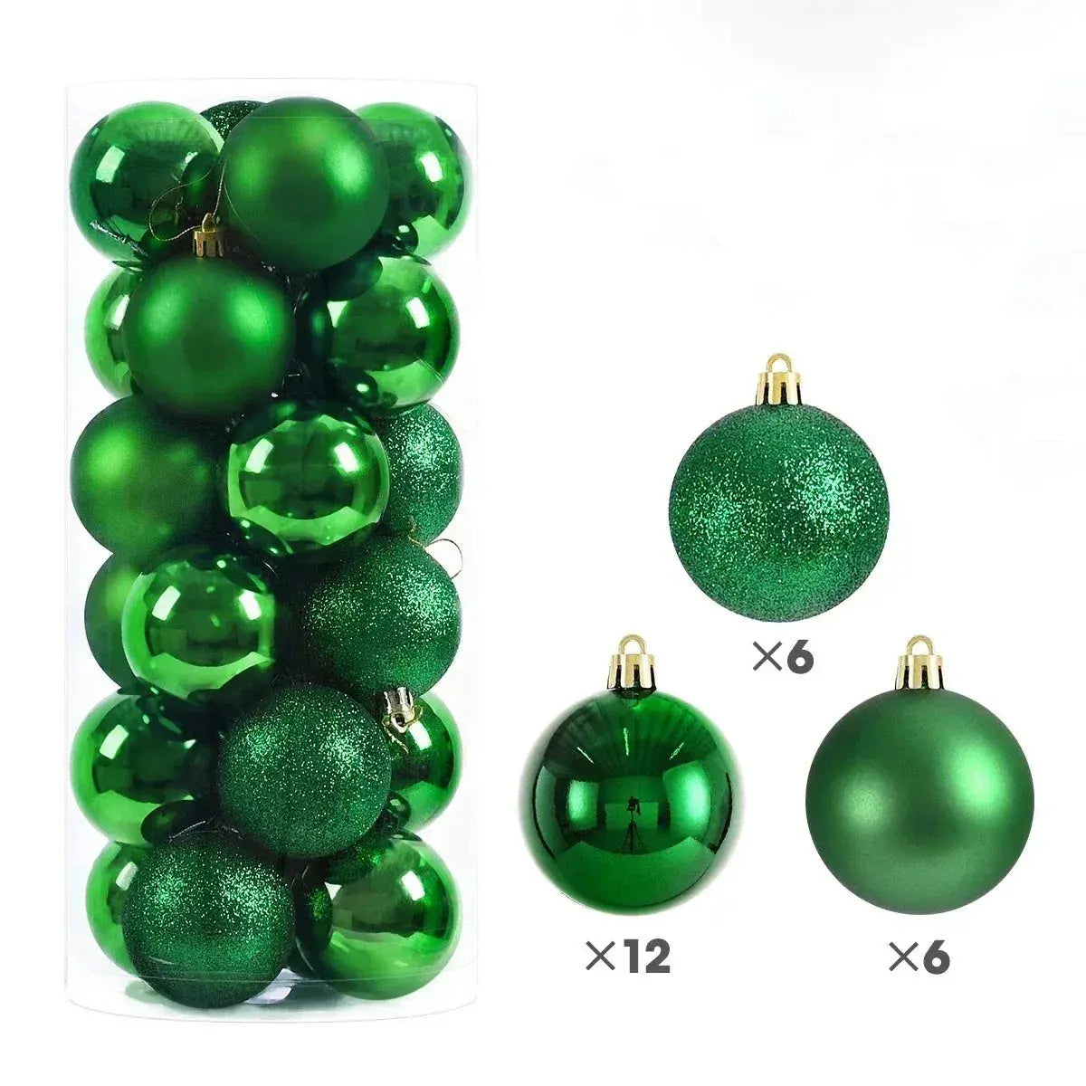 24Pcs 3/4/6CM Christmas Balls Hanging Christmas Tree Pendant Ornaments for Party Decor New Year Navidad Gifts 2026 Accessories EnjoyingLeb Online