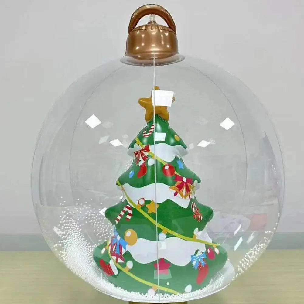 Outdoor Christmas Inflatable Decorated Ball PVC Giant Big Large Balls Xmas Tree Decorations Toy Ball with Light and Remote EnjoyingLeb Online