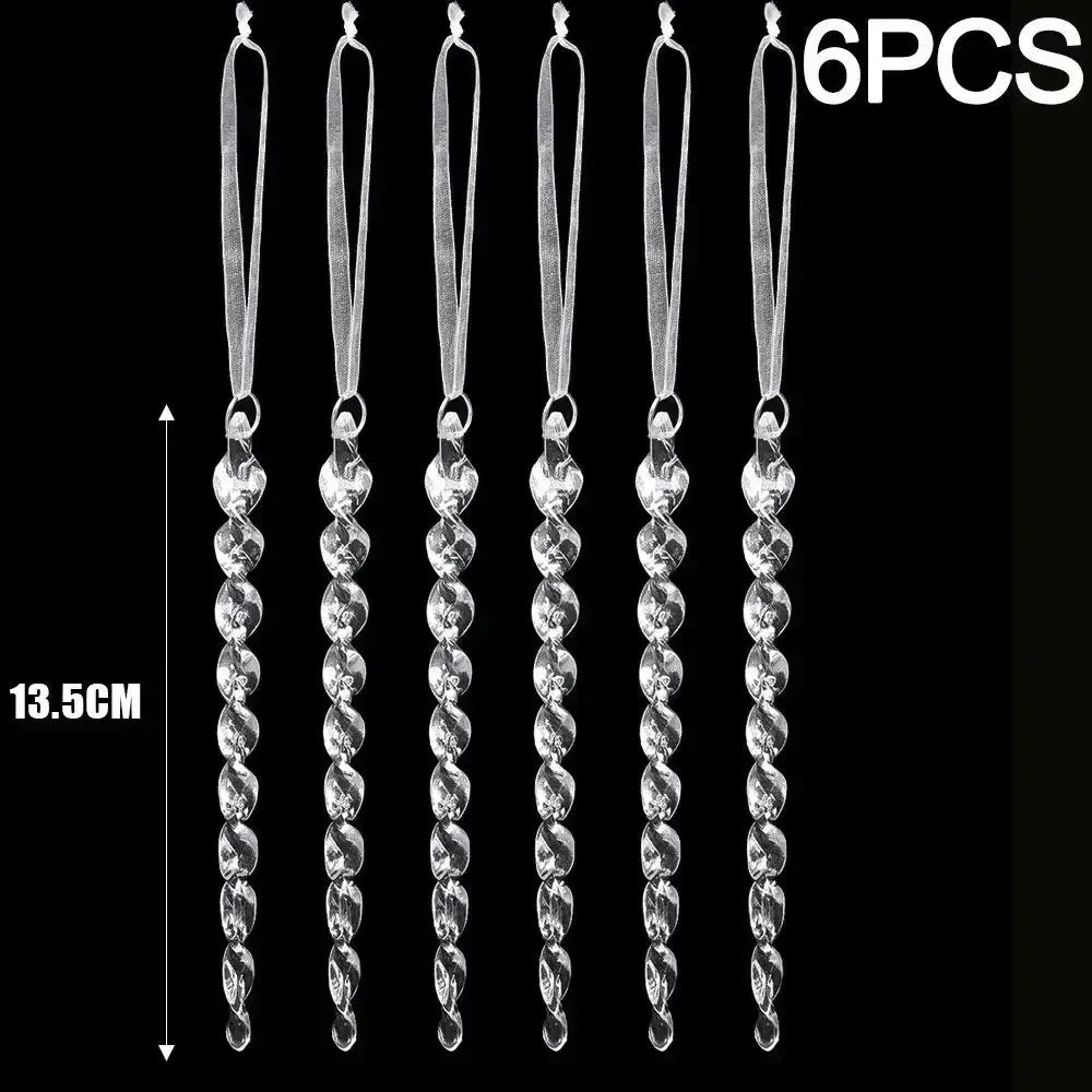 Crystal Clear Snowflake Hanging Ornaments Christmas Tree Pendants Icicle Decorations for DIY Xmas Wedding Party Ornament EnjoyingLeb Online