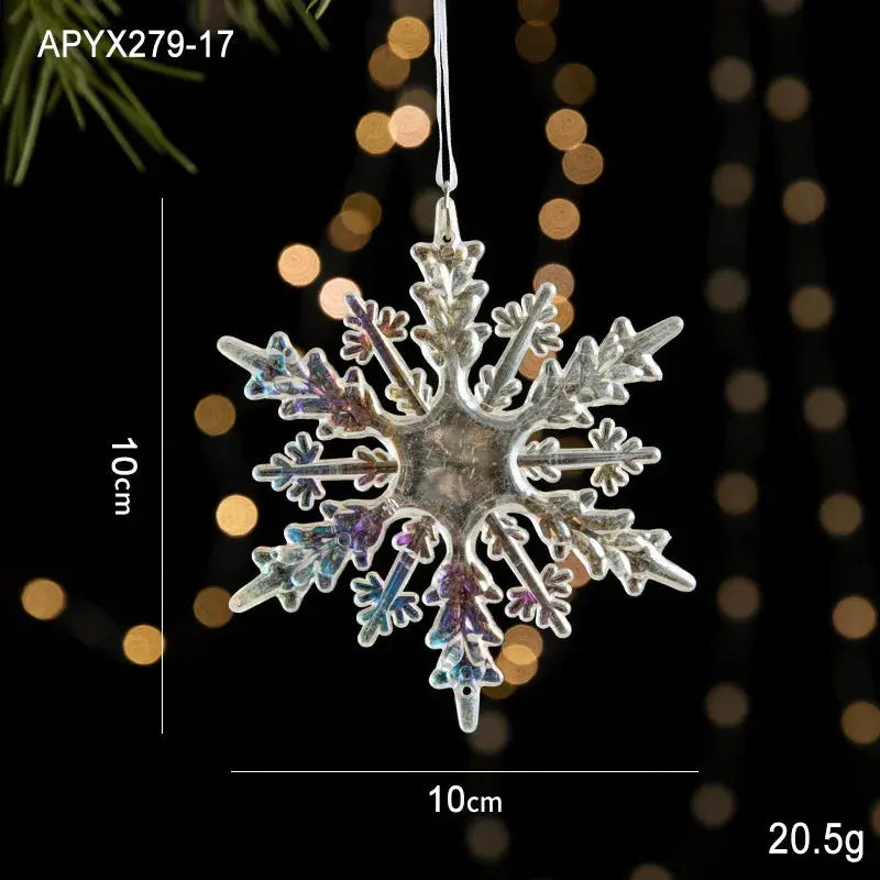 Christmas Decoration Crystal Acrylic Snowflake Reindeer Christmas Tree Hanging Pendant Christmas Atmosphere Home Decoration EnjoyingLeb Online
