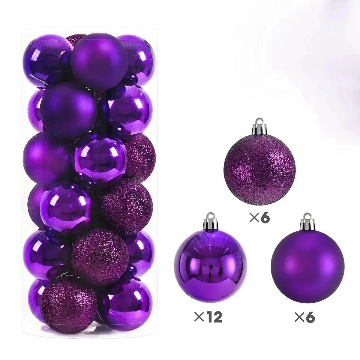 24Pcs 3/4/6CM Christmas Balls Hanging Christmas Tree Pendant Ornaments for Party Decor New Year Navidad Gifts 2026 Accessories EnjoyingLeb Online