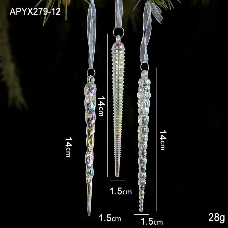 Christmas Decoration Crystal Acrylic Snowflake Reindeer Christmas Tree Hanging Pendant Christmas Atmosphere Home Decoration EnjoyingLeb Online