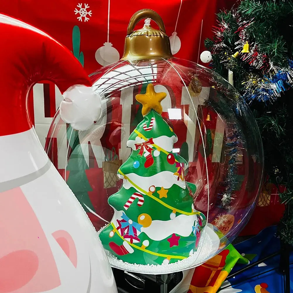 Outdoor Christmas Inflatable Decorated Ball PVC Giant Big Large Balls Xmas Tree Decorations Toy Ball with Light and Remote EnjoyingLeb Online