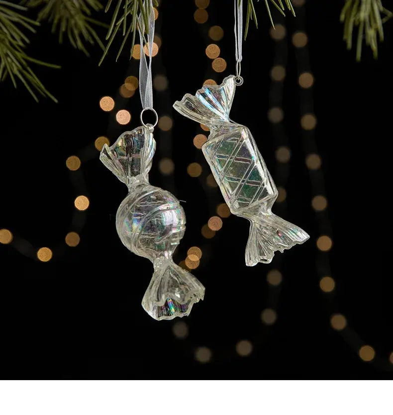 Christmas Decoration Crystal Acrylic Snowflake Reindeer Christmas Tree Hanging Pendant Christmas Atmosphere Home Decoration EnjoyingLeb Online