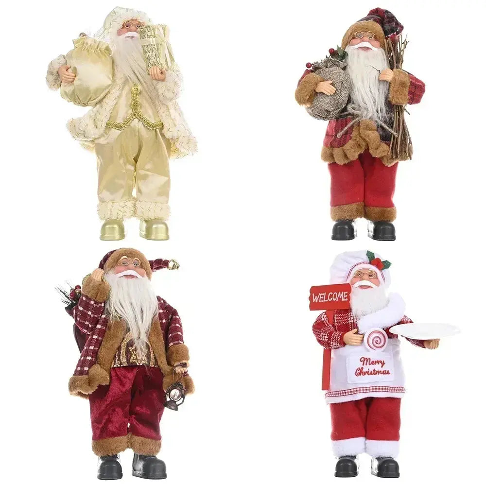 1~4PCS 2025 Christmas Decoration for Home Santa Claus Plush Doll 30cm Navidad Party Decor Xmas Ornaments New Year Gift EnjoyingLeb Online