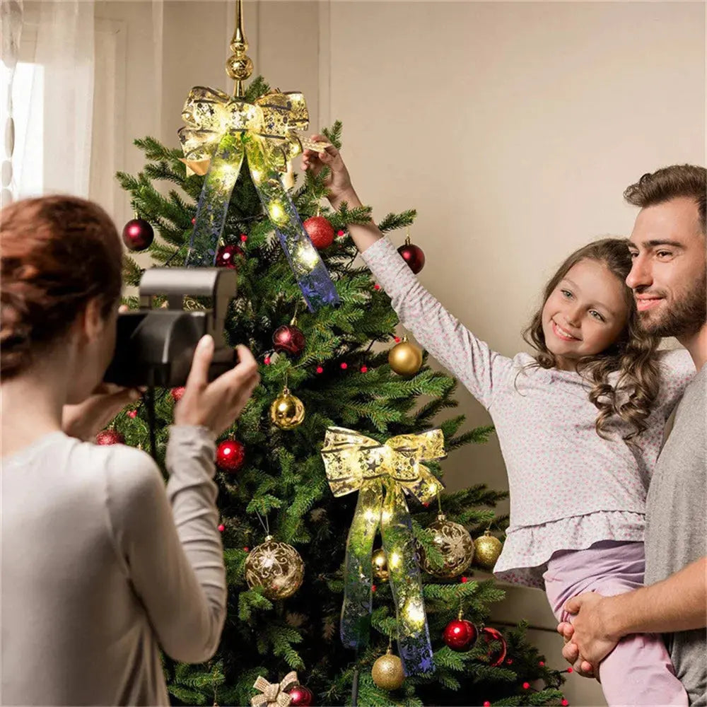 Indoor String Lights Battery Operated Christmas Ribbon with Lights Christmas Tree Accessories Decoration for Christmas New Year EnjoyingLeb Online