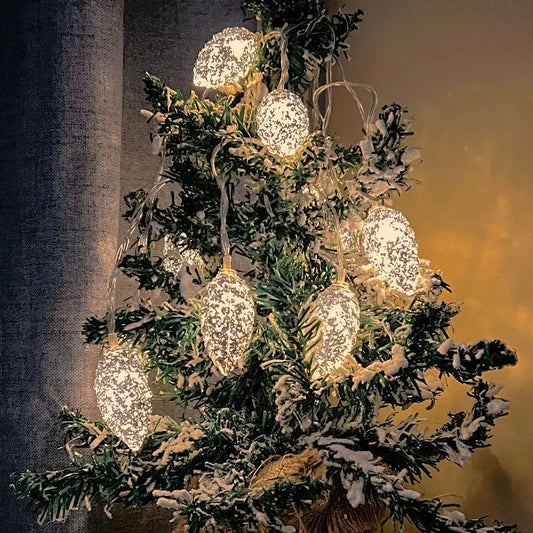 1.6M 10LED Pine Cone String Lights Christmas Tree Hanging Ornaments Merry Christmas Fairy Lights Home Decoration 2025 New Year EnjoyingLeb Online