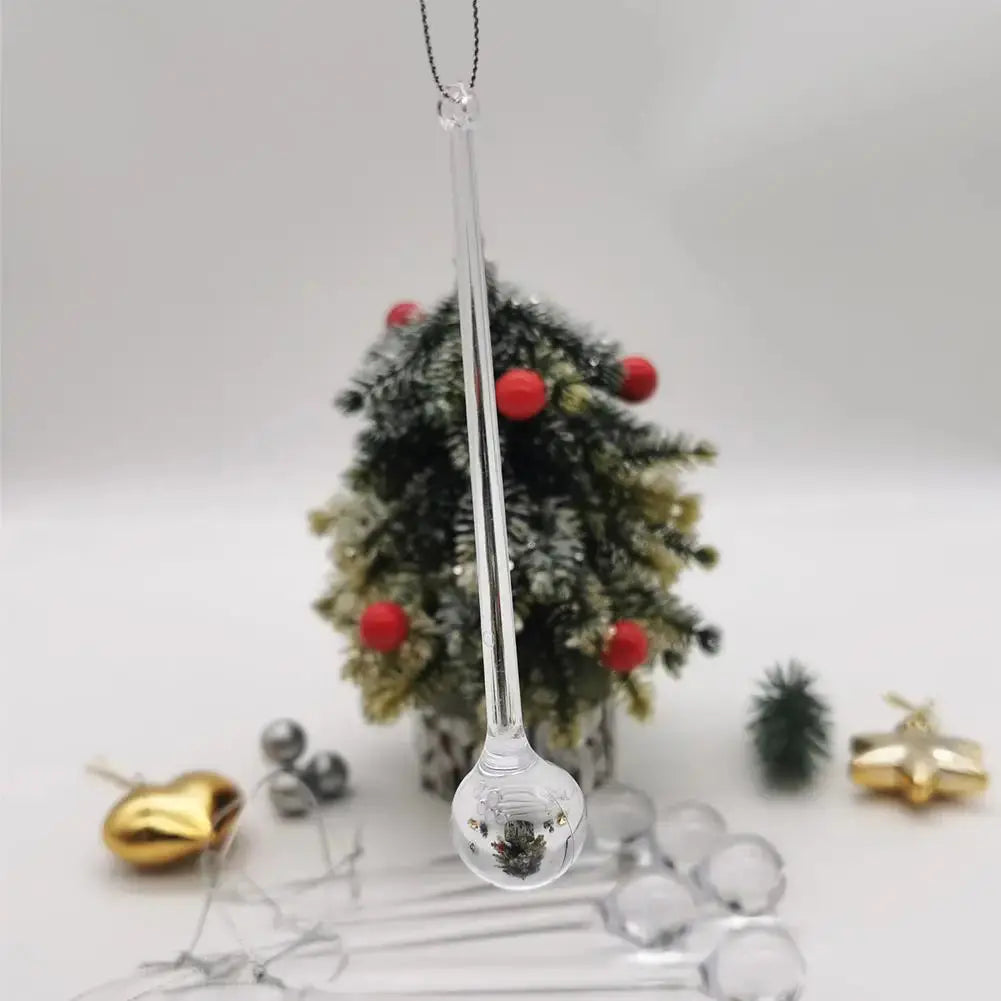 Clear Christmas Teardrop Hanging Ornaments Clear Glass Raindrops Chandelier Pendants DIY Crystal Christmas Tree Hanging Decor EnjoyingLeb Online