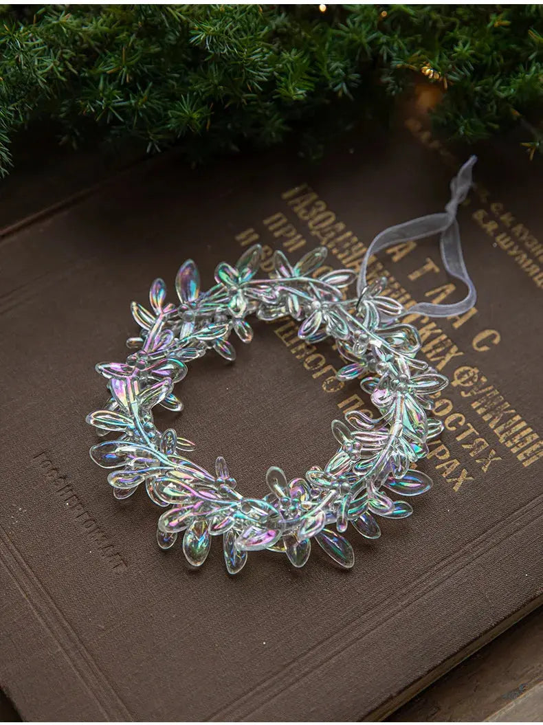 Christmas Decoration Crystal Acrylic Snowflake Reindeer Christmas Tree Hanging Pendant Christmas Atmosphere Home Decoration EnjoyingLeb Online