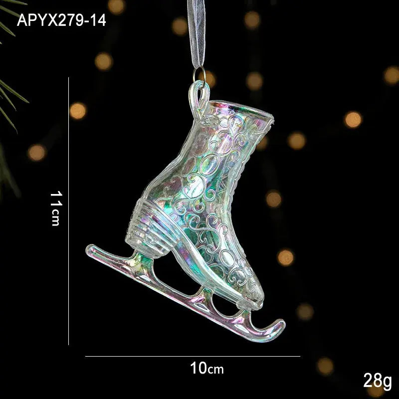 Christmas Decoration Crystal Acrylic Snowflake Reindeer Christmas Tree Hanging Pendant Christmas Atmosphere Home Decoration EnjoyingLeb Online