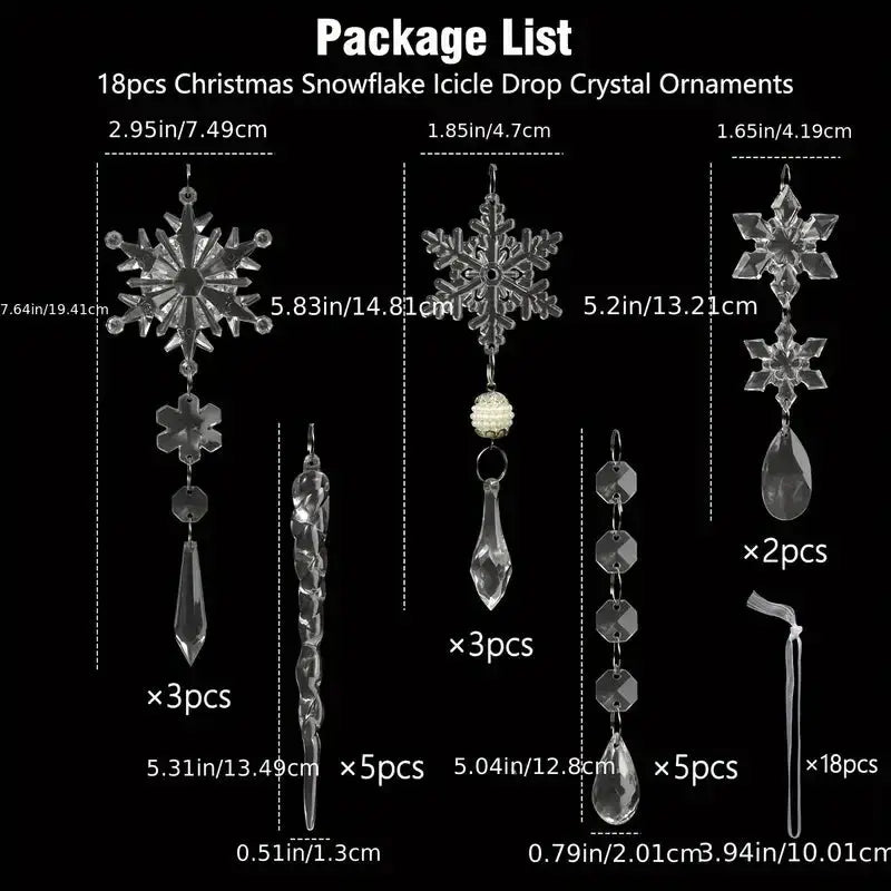 3/5/18pcs Crystal Christmas Tree Ornaments - New Year, Winter Party Decorations, Festive Tree Decorations, Best for Christmas EnjoyingLeb Online