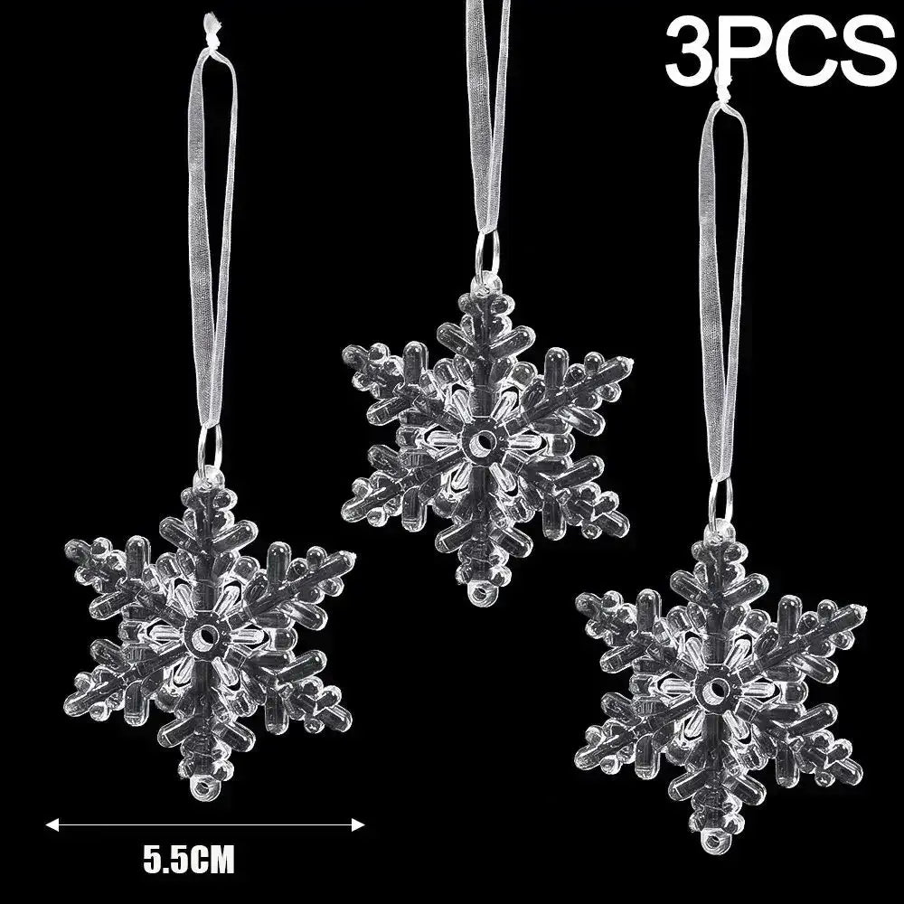 Crystal Clear Snowflake Hanging Ornaments Christmas Tree Pendants Icicle Decorations for DIY Xmas Wedding Party Ornament EnjoyingLeb Online