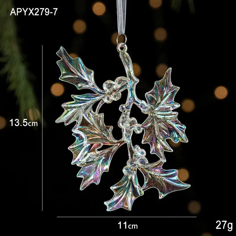 Christmas Decoration Crystal Acrylic Snowflake Reindeer Christmas Tree Hanging Pendant Christmas Atmosphere Home Decoration EnjoyingLeb Online