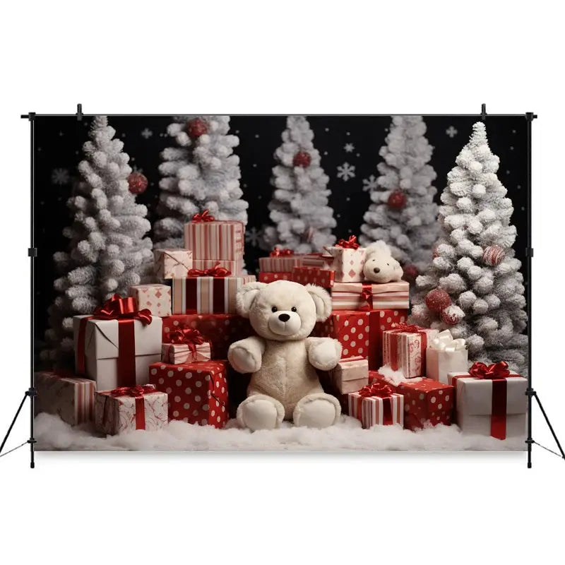 Christmas Red Candy Background For Photography Baby Xmas Tree Newborn Photo Backdrop Winter Girl Kid Birthday Party Decor Studio EnjoyingLeb Online