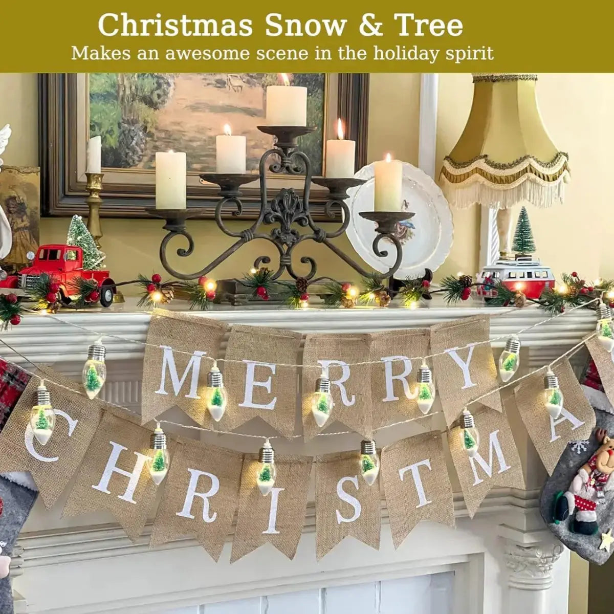 1pc 10/20LED Lights Christmas Tree Pine Needles Snowflake Decoration Wishing Bottle Light String For Home Room Layout Xmas Decor EnjoyingLeb Online