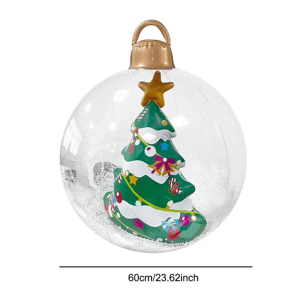 Outdoor Christmas Inflatable Decorated Ball PVC Giant Big Large Balls Xmas Tree Decorations Toy Ball with Light and Remote EnjoyingLeb Online