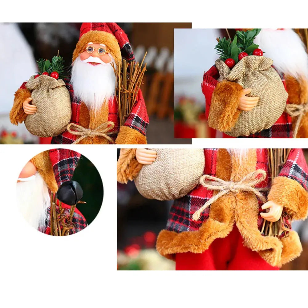 1~4PCS 2025 Christmas Decoration for Home Santa Claus Plush Doll 30cm Navidad Party Decor Xmas Ornaments New Year Gift EnjoyingLeb Online