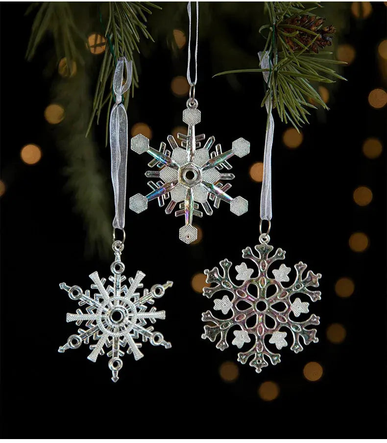 Christmas Decoration Crystal Acrylic Snowflake Reindeer Christmas Tree Hanging Pendant Christmas Atmosphere Home Decoration EnjoyingLeb Online