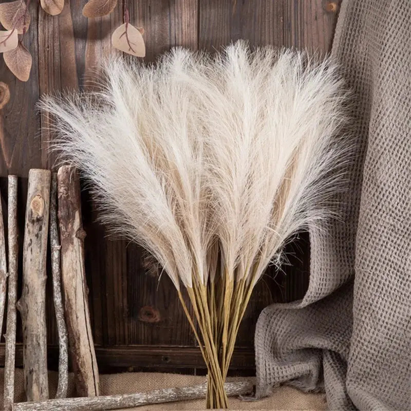 10pcs Artificial Reed Ins Wind Bouquet Imitation Flowers Bohemian Home Living Room Decor Fake Reed Christmas Wedding Decoration EnjoyingLeb Online