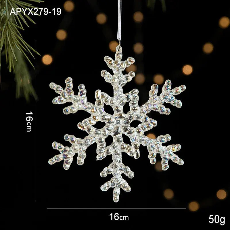 Christmas Decoration Crystal Acrylic Snowflake Reindeer Christmas Tree Hanging Pendant Christmas Atmosphere Home Decoration EnjoyingLeb Online