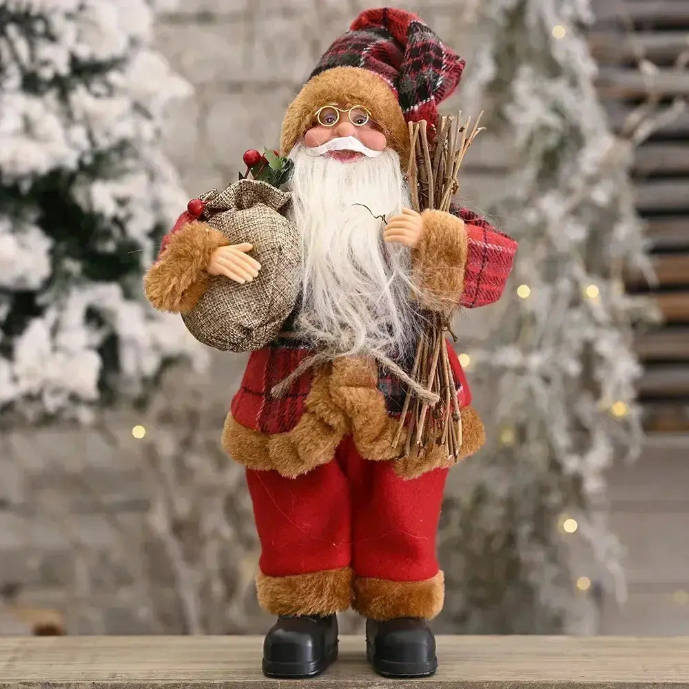 1~4PCS 2025 Christmas Decoration for Home Santa Claus Plush Doll 30cm Navidad Party Decor Xmas Ornaments New Year Gift EnjoyingLeb Online