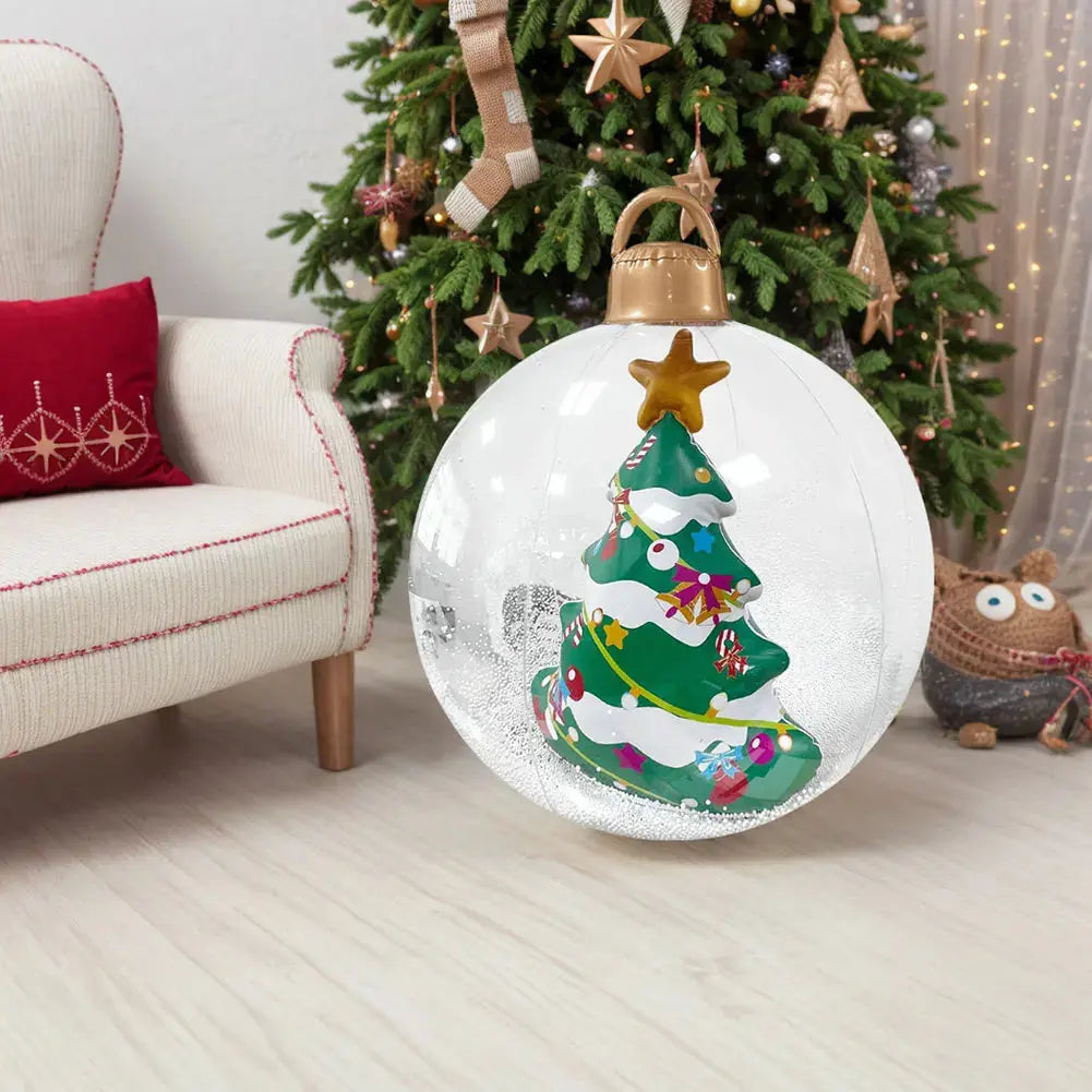 Outdoor Christmas Inflatable Decorated Ball PVC Giant Big Large Balls Xmas Tree Decorations Toy Ball with Light and Remote EnjoyingLeb Online