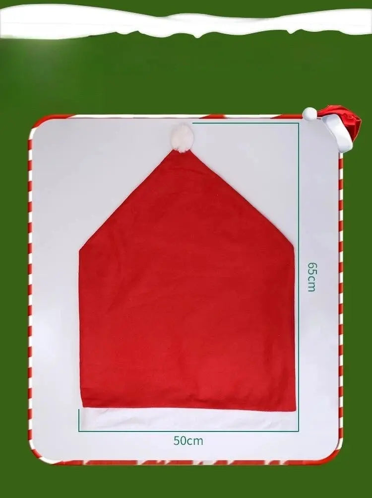 2/4/6PCS Santa Hat Chair Cover Christmas Table Decoration Santa Hat Home Decoration Christmas Gifts EnjoyingLeb Online