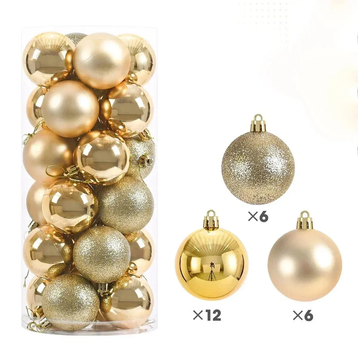24Pcs 3/4/6CM Christmas Balls Hanging Christmas Tree Pendant Ornaments for Party Decor New Year Navidad Gifts 2026 Accessories EnjoyingLeb Online