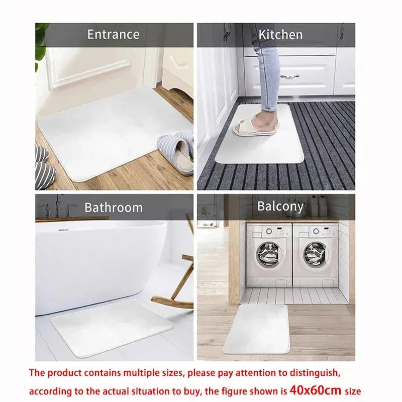 Christmas Themed Door Mat with Santa Claus Snowman Patterns Floor Mat for Home Entrance Decor Adding Festive Vibe to Entryway EnjoyingLeb Online