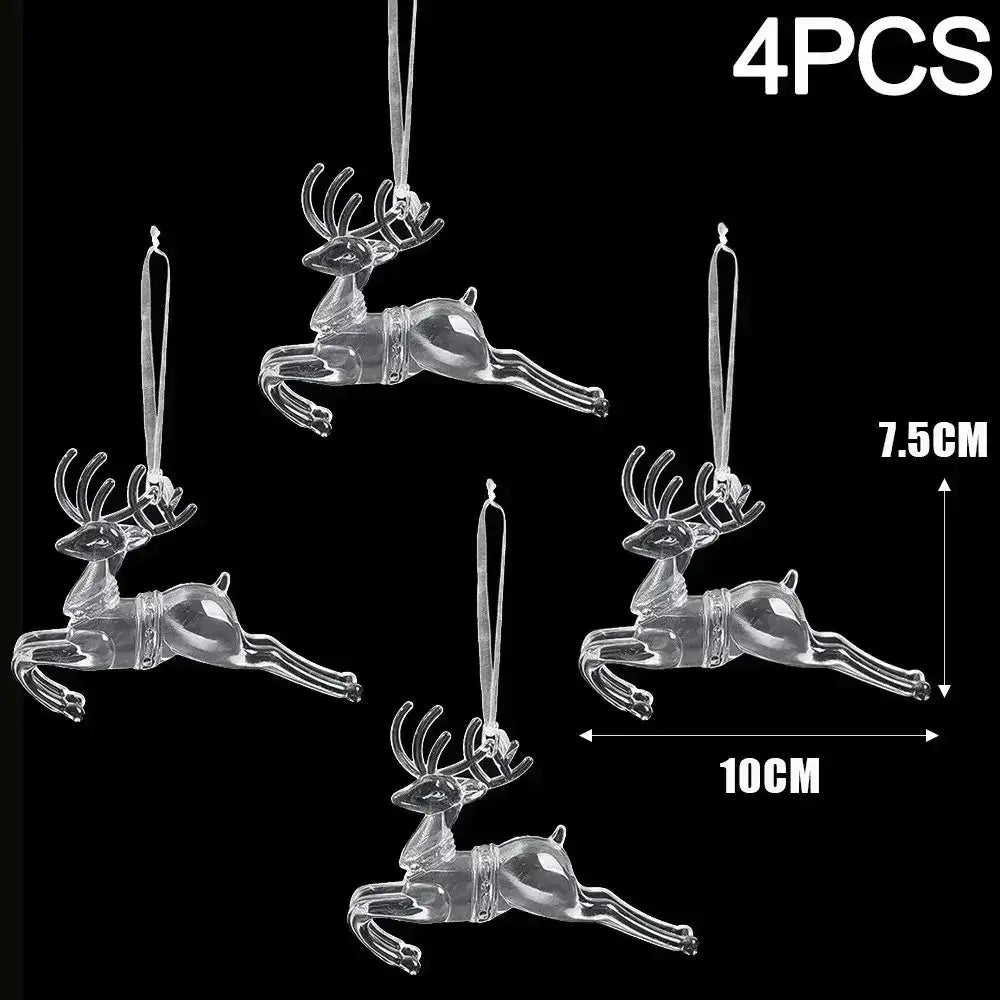 Crystal Clear Snowflake Hanging Ornaments Christmas Tree Pendants Icicle Decorations for DIY Xmas Wedding Party Ornament EnjoyingLeb Online