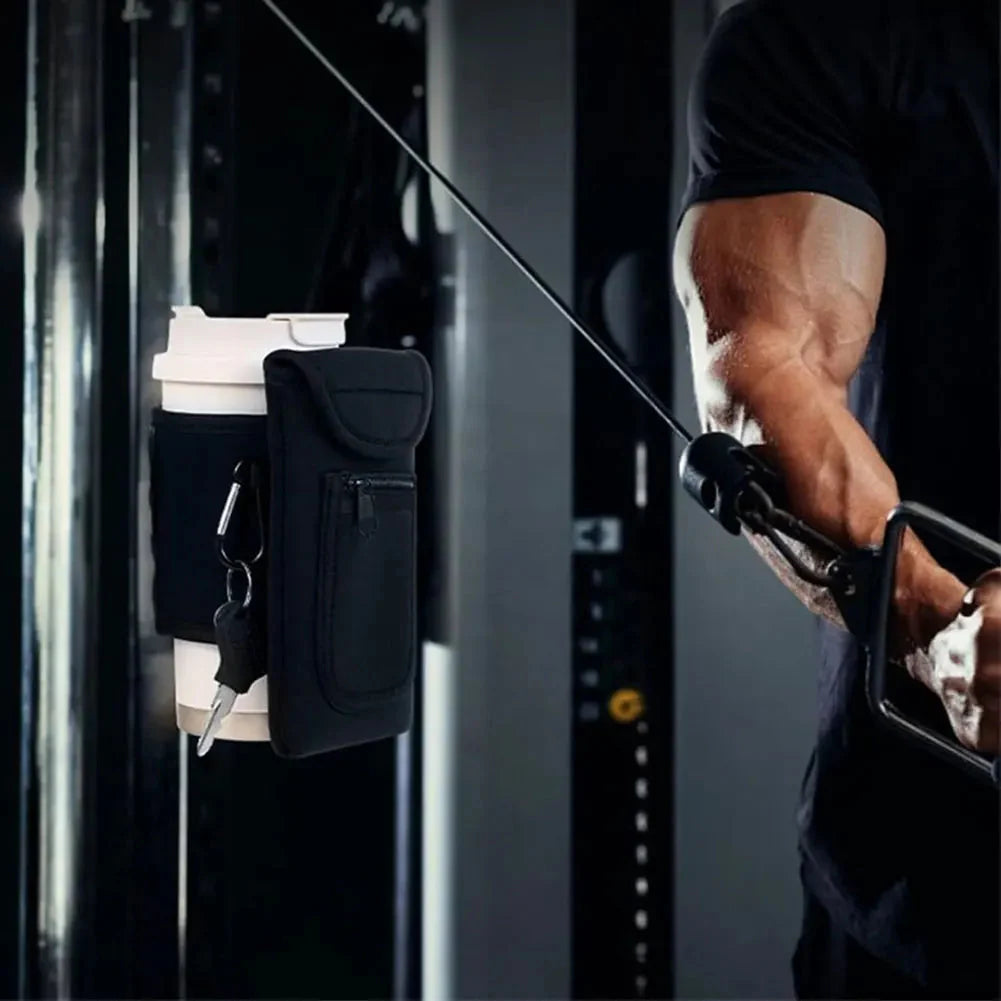 Magnetic-Water-Bottle-Holder-Gym-Water-Bottle-Carrier-Bag-W-Phone-Pocket-Handle-Shoulder-Strap-6-Built-in-Magnets-Water-Bottle EnjoyingLeb Online