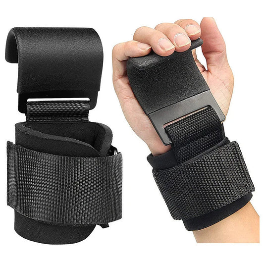 Weight Lifting Hooks with Wrist Straps EnjoyingLeb Online