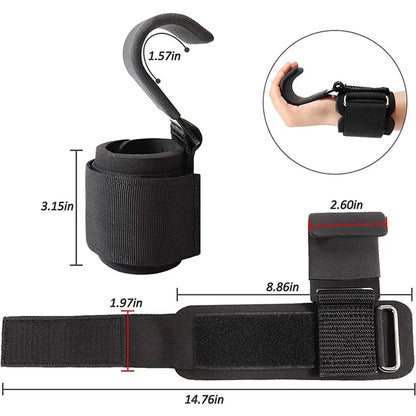 Weight Lifting Hooks with Wrist Straps EnjoyingLeb Online