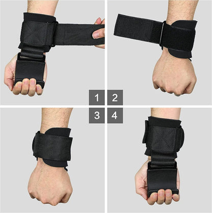 Weight Lifting Hooks with Wrist Straps EnjoyingLeb Online