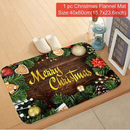 Christmas Door Mat Santa Claus Outdoor Carpet Merry Christmas Decorations For Home 2025 Navidad Xmas Ornament New Year 2026 EnjoyingLeb Online