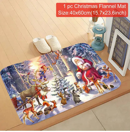 Christmas Door Mat Santa Claus Outdoor Carpet Merry Christmas Decorations For Home 2025 Navidad Xmas Ornament New Year 2026 EnjoyingLeb Online