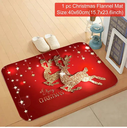 Christmas Door Mat Santa Claus Outdoor Carpet Merry Christmas Decorations For Home 2025 Navidad Xmas Ornament New Year 2026 EnjoyingLeb Online