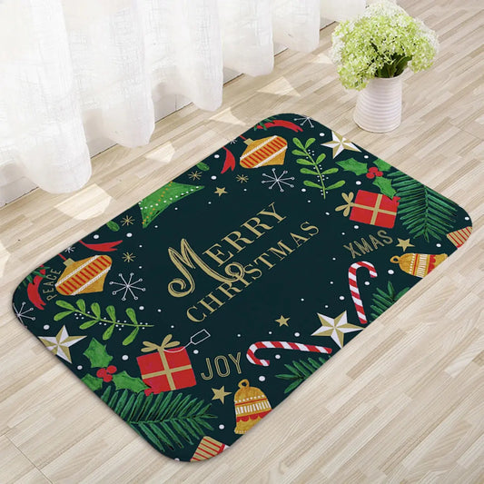 Christmas Door Mat Santa Claus Outdoor Carpet Merry Christmas Decorations For Home 2025 Navidad Xmas Ornament New Year 2026 EnjoyingLeb Online