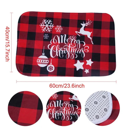 Christmas Door Mat Santa Claus Outdoor Carpet Merry Christmas Decorations For Home 2025 Navidad Xmas Ornament New Year 2026 EnjoyingLeb Online